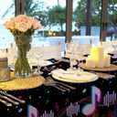 Gatherfun Music Party Disposable Tablecloth, Plastic Table Cover for Music Themed Birthday Party, 3 PCS, 54x108