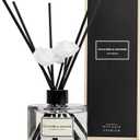 CULTURE & NATURE Reed Diffuser Set 6.7oz (200ml) Summer Peach Scented Diffuser with Sticks Home Fragrance Reed Diffuser for Bathroom Shelf Decor