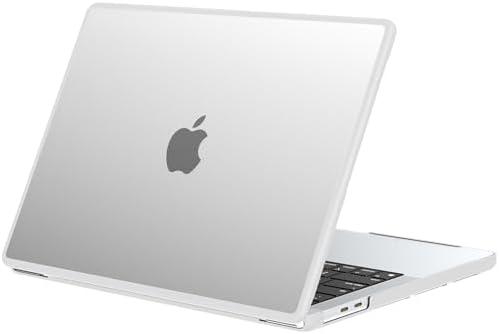 BlueSwan Anti-Cracking Hard Shell Case Compatible with MacBook Air 13 inch, M1 Chip 2018-2021 Model A2337 A2179 A1932, Anti-Fingerprint Soft TPU Bumper, Frosted White