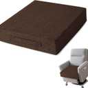 AddGrace Recliner Cushions for Elderly Thick Seat Cushion 20"x20"x4" Chair Pads with Non Slip Backing and Washable Cover for Couch Armchair Chairs Coffee