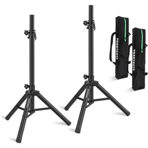 Vondynote Pair of Tripod Speaker Stands Adjustable Height 33.5"- 53.5" Slim Mini Speaker Stand PA DJ Short Speaker Stand with Carry Bags
