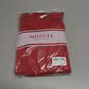 Missufe Women's V Neck Ruffle Short Sleeve Bodycon Summer Casual T Shirt Dress (XL)