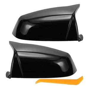 X AUTOHAUX Car Rear View Driver Passenger Side Mirror Cover Cap Replacement Gloss Black for BMW 5 6 7 Serie F01 F02 F03 F04 F06 F07 F10 F11 F12 F13 Mirror Guard Covers