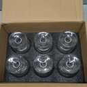 ZOOFOX Set of 6 Romantic Vintage Goblet Glasses, 8 oz Embossed Short Stem Glasses, Hobnail Drinking Glasses Set for Juice, Cocktail, Party, Bar