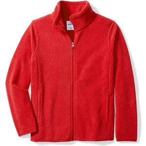 Amazon Essentials Boys and Toddlers' Polar Fleece Full-Zip Mock Jacket (Large, Red) Amazon Essentials Boys and Toddlers' Polar Fleece Full-Zip Mock Jacket (Large, Red)