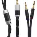 Diginex PR-T Compatible Upgrade Audio Cable Replacement for Headphones, 4.9ft (1.5M) 3.5mm TRS Male to Dual 3.5mm Connector 7N OFC Wire, Handmade by Professionals, Blue and Red Channels