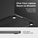 EooCoo Case Compatible with MacBook Pro 14 inch M5 2026-2021 M4 M3 M2 M1 Pro/Max Chip, Matte Grip, Bump-Resistant, Hard Shell Cases with Keyboard Cover, Screen Protector - Space Black
