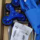 dbest products Trolley Dolly Blue Foldable Shopping cart for Groceries with Wheels and Removable Bag and Rolling Personal Handtruck, Standard (Blue)