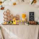 OSNIE Bumble Bee ONE Letter Sign Wooden Table Centerpieces Sweet Bee Party Decor for Baby Boys Girls Summer Honey Theme 1st Birthday Milestone Baby Shower Cake Smash Photo Props for One Year Old
