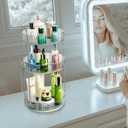 360 Rotating Makeup Organizer, 3 Tier Large Capacity Lazy Susan Bathroom Counter Organizer, Skincare Organizers, Spinning Perfume Organizer & Vanity Organizer Countertop (Classic Grey, 3 Tier)