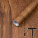 Wood Contact Paper with Tools, Peel and Stick Wallpaper Thicken for Countertops, Vintage Wood Grain Wallpaper Waterproof, Natural Wood Brown Self-Adhesive Removable Vinyl Film 15.7 in X 393 in