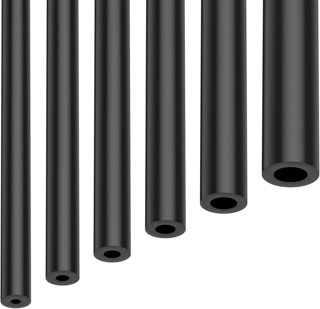 Silicone Vacuum Hose Kit 6PCS 5FT 1/8" 5/32" 3/16" 1/4" 5/16" 3/8" ID High Performance 130PSI With Vacuum Connector 12 Sizes 130PCS Engine Automotive Vacuum Silicone Hose Line Kits