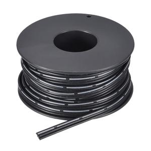 MECCANIXITY 22AWG Silicone Ribbon Cable 3Pin 22 Gauge Flat Cable Flexible Silicone Wire 7.5m/24.6ft Black Stranded Tinned Copper Wire for Model Plane, Model Car, Electric Appliance