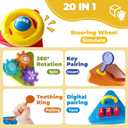 Vanvimen Toddler Toys for 1 Year Old Boy, Montessori Toys for 1 Year Old, 20-in-1 Travel Activities Busy Board Cube, Sensory Toys for Toddlers 1-3, for 1 Year Old Boy Girl
