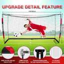12X6FT Soccer Goal, Portable Soccer Goals for Backyard, Easy to Carry, Easy to Install, Comes with 1 Carry Bag, 4 Ground Nails, Youth and Adult Training Equipment.