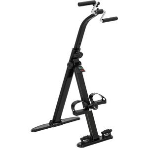 Soozier Pedal Exerciser, Foldable Hand Arm Knee and Leg Exercise Bike, Height-adjustable, with LCD Monitor and Foot Massage Rollers, for Seniors, Elderly, Rehabilitation, Recovery, Therapy