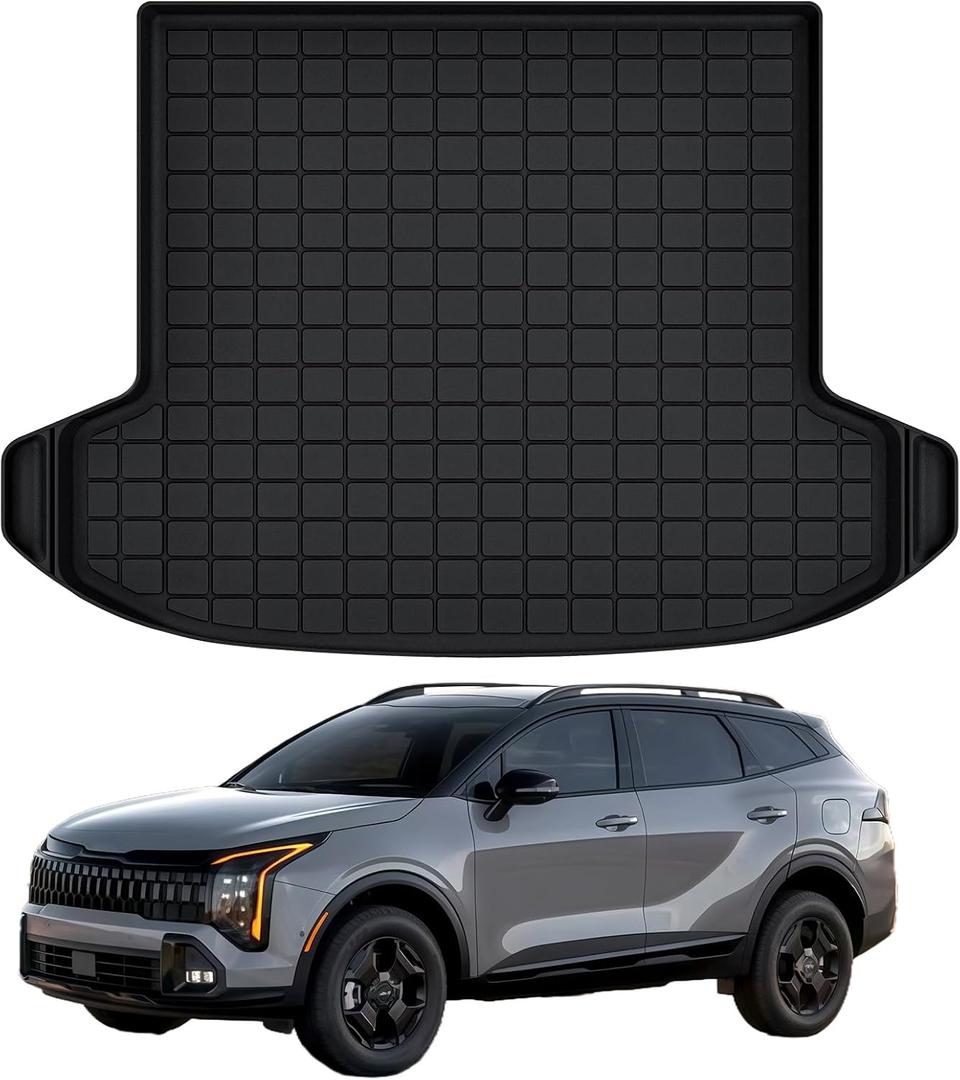 Cargo Mat for The New 2026 2025 2024 2023 KIA Sportage,TPE All Weather Protection Car Trunk Mat Cargo Liner Accessories - Black (Both Sides can be Trimmed)