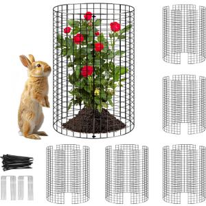 5 Pack Plant Protector from Animals, Wire Mesh Plant Cages for Garden Sturdy Metal Plant Protectors to Keep Rabbits, Squirrels, and Animals Out Ideal for Vegetables, Flowers, and Outdoor Plants