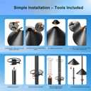 Metal Squirrel Baffle for Bird Feeder Pole, 19-Inch Chew Proof Guard with Spring Motion, Heavy Duty Pole Mount Squirrel Proof Baffle for Outdoor Garden Yard, Fits 0.5-1 Inch Poles, Protects Bird Food