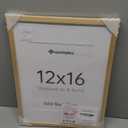 upsimples 12x16 Frame, Natural Solid Wood Picture Frames, Display 8.5x11 with Mat or 12 x 16 Without, Vertical & Horizontal Wall Hanging, 1 Pack, Natural