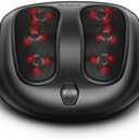 Nekteck Foot Massager with Heat, Shiatsu Heated Electric Kneading Foot Massager Machine for Plantar Fasciitis, Built-in Infrared Heat Function and Power Cord (Black)