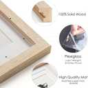 16x16 Picture Frame Made with Solid Wood, Display 12x12 with Mat or 16x16 Picture without Mat, Photo frame with Plexiglass, 12 by 12 Natural Wood Picture frame for Tabletop or Wall Mounting, Oak