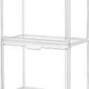 Clear Storage Bins with Lids, 2 Pack Acrylic Display Case with Magnetic Door for Cosmetic Collectibles Large Figures Models, Stackable Acrylic Storage Box for Home Office Living Room Dorm