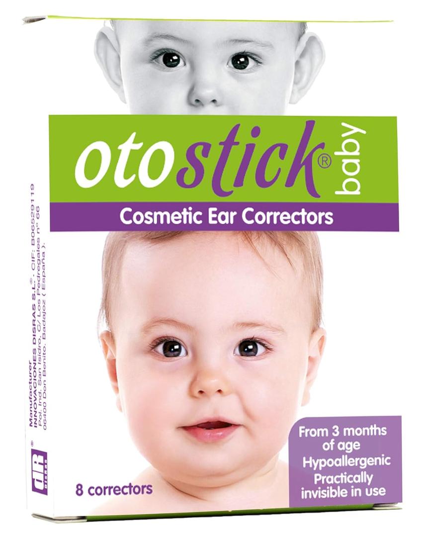Otostick Baby - 1 Pack 8 Count Protruding Ear Corrector for Babies with Baby Cap - Orthopedic Baby Items for Correction of Large Ears from 3 Months