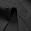 Mens Slim Fit Dress Shirts Wrinkle Free Formal Wedding Long Sleeve Button Down Shirts (Black, XS)