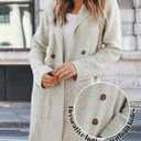 CiCiBird Women Fall Long Cardigan Sweater Trendy Knit Jacket Coat Dressy Blazer Coatigan (S)