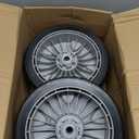 CheeMuii 4 Pcs 9" HRX217 Lawn Mower Wheels Kit 2 Rear Wheels Replace for 42710-VH7-010ZA and 2 Front Wheels Replace for 44710-VH7-010ZA Fit for Honda HRX217 HRR216 Lawnmowers