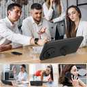 Case for TCL 60 SE 60SE Phone Case with Tempered Glass Screen Protector, 360 Rotatable Ring Holder Kickstand/ Stand Silicone TPU Shockproof Protective Cover Case for TCL 60SE 60 SE 2025 - Black