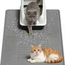 Cat Litter Mat 40"x28" - Soft Silicone & Leak-Proof Large Litter Mat, Non-Slip Cat Litter Trapping Mat for Multiple Cats, Easy to Clean & Durable for All Types (Gray)