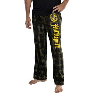 Harry Potter Men's House Crest Plaid Lounge Pajama Pants - All 4 Houses Gryffindor, Ravenclaw, Slytherin, Hufflepuff (XL)