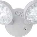 TANLUX Emergency Remote Head Lighting, 1 Pack Double Head Emergency Light, UL Listed, Multi Voltage 6V to 24 Volt Input, 2 by 3 Watts, 2 by 180 Lumen, White (Round)