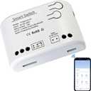 Generic Tuya 1 Channel WiFi Wireless Switch USB 5V/AC 85-250V Momentary Inching Self-Locking Relay Module,Home Automationg,Compatible with Alexa Goolge Home, White, SHQY028