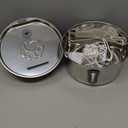 3.4Gal Dog Water Fountain for Large Dogs, Extra Large Stainless Steel Pet Water Fountain, Round Dog Water Bowl Dispenser with Metal Handle, Water Level Window, Supet Quiet Pump for Multi Pet Home (Silver)