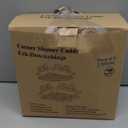 LEVERLOC 2 Pack Powerful Suction Cup Corner Shower Caddy, Stainless Steel Rustproof Shower Shelf with Hooks, Drill-Free Wall Mounted Bathroom Organizer, Large Capacity Removable Suction Basket, Silver