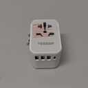 TESSAN Universal Travel Adapter, International Power Adapter with 4 USB Ports (1 USB C), Worldwide Plug Adaptor Wall Charger for USA to Europe UK France Germany Spain Ireland Australia(Type C/G/A/I)