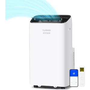TURBRO Greenland 14,000 BTU Inverter Portable Air Conditioner, High Efficiency, Quiet Operation, Cools Up to 600 Sq. Ft., Dehumidifier & Fan, with Remote, WiFi, and Alexa/Google Assistant