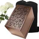 Cremation Urns for Human Ashes Adult Male or Female, Funeral Memorial Urns for Ashes, Wooden Tree of Life Decorative Urns Box and Casket for Men Women Child, Burial Urn for Adults Up to 250 IBS