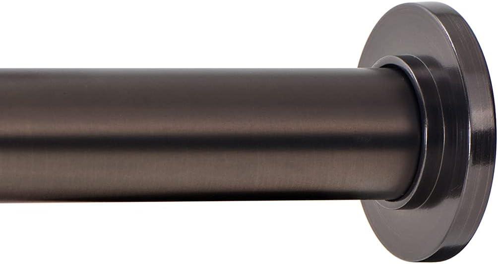 Ivilon Tension Curtain Rod - Spring Tension Rod for Windows or Shower, 54 to 90 Inch. Oil Rubbed Bronze ORB