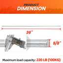 AR-PRO (2-Pack) 5/8 x 36 Zinc Plated Steel Rods Designed for Use as an Axle Shaft on Hand Trucks Dollies Wagons 4005BC Wheelbarrows