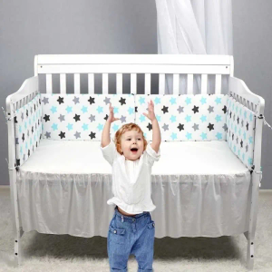 Bed Rails 52"x12" born Fence Baby Children Drop-proof Cotton Crib Anti-collision and Anti-drop Bumper