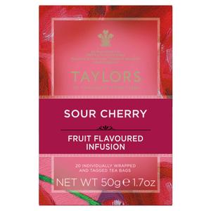 Taylors of Harrogate Sour Cherry Infusion, 20 Teabags (Pack of 4) BB Date: 02/2027