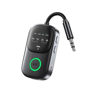 GMCELL Bluetooth Transmitter Receiver 2-in-1: Car Handsfree Mic, TV & Airplane Audio | Connect 2 Headphones | 18-Hr Battery