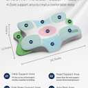 Cervical Neck Pillow for Side & Back Sleepers, Ergonomic Memory Foam Pillow for Sleep Apnea, Neck Pain Relief, Neck Support Pillow with Washable Pillowcase
