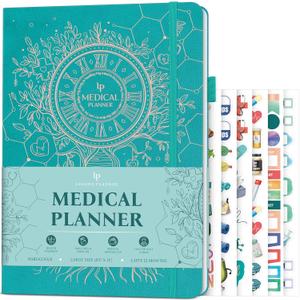 Legend Medical Planner 12-Month Health Tracker Journal to Track Meals, Symptoms, Blood Pressure, Lab Test Results Med & Wellness Notebook for Daily Self-Care & Health Goals (Turquoise)