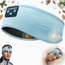 Sleep Headphones Bluetooth Headband, Wireless 5.4 Sleep Music Headphones with Ultra-Thin Stereo Speakers for Side Sleepers, Sweat-Proof Sports Headband for Running Travel Yoga, Ideal Gifts for Unisex
