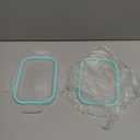 2 Pcs 2/3/5 Cups Plastic Food Storage Lid with Green Gasket Leakproof Airtight Lockable Replacement Clear Storage Lid for Kitchen Bowl